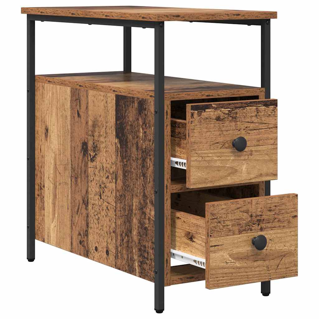 Bedside Cabinet 2 pcs Old wood 30 x 60 x 60 cm Engineered wood