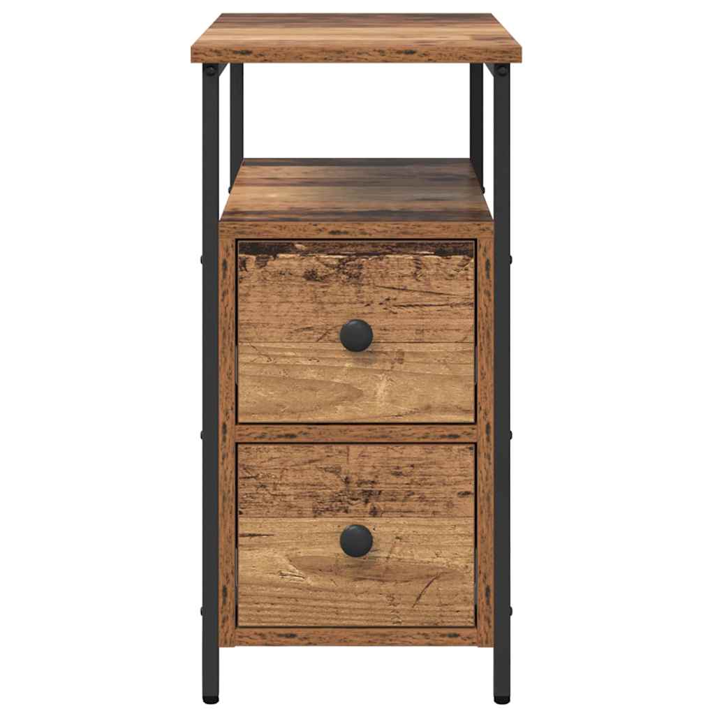 Bedside Cabinet 2 pcs Old wood 30 x 60 x 60 cm Engineered wood