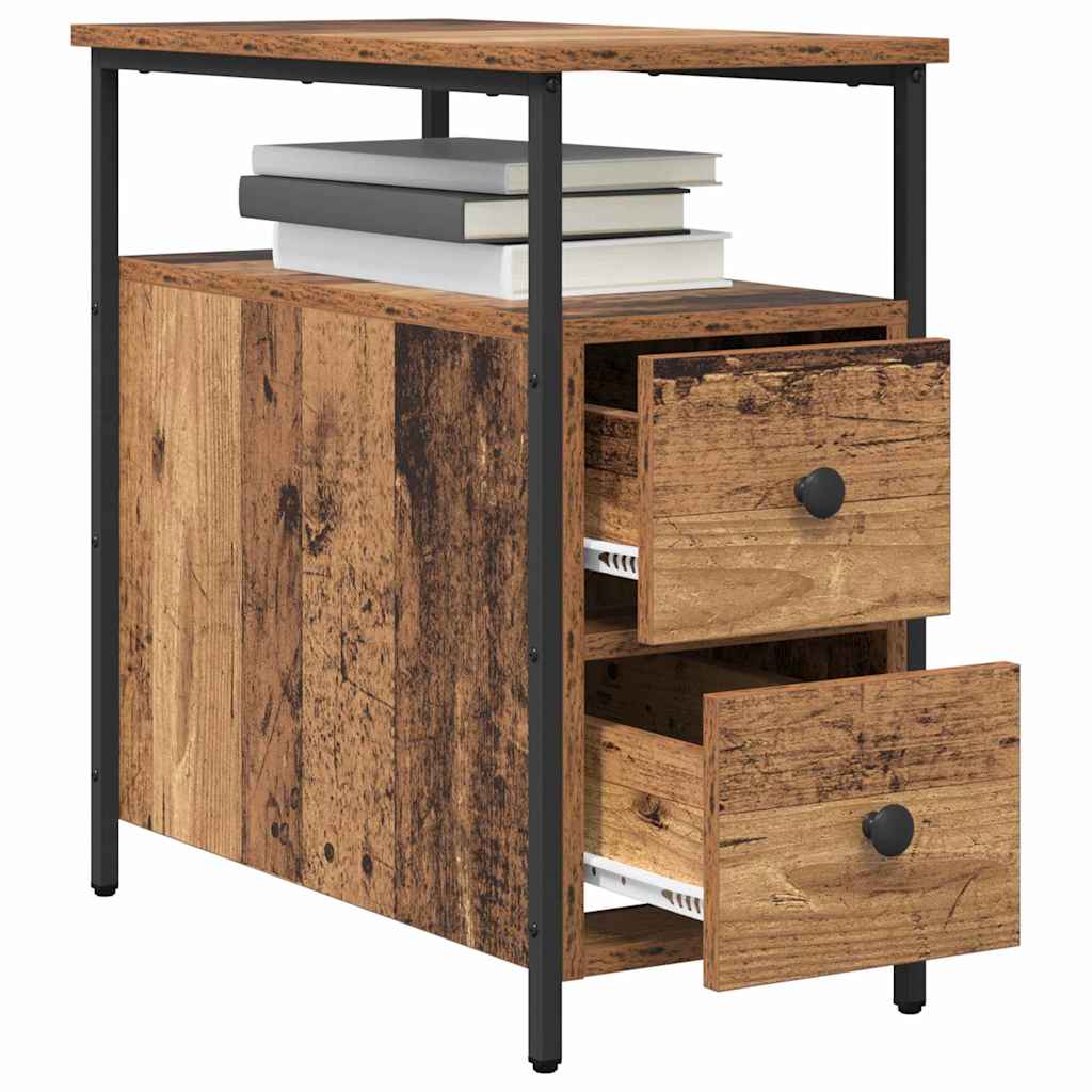 Bedside Cabinet 2 pcs Old wood 30 x 60 x 60 cm Engineered wood