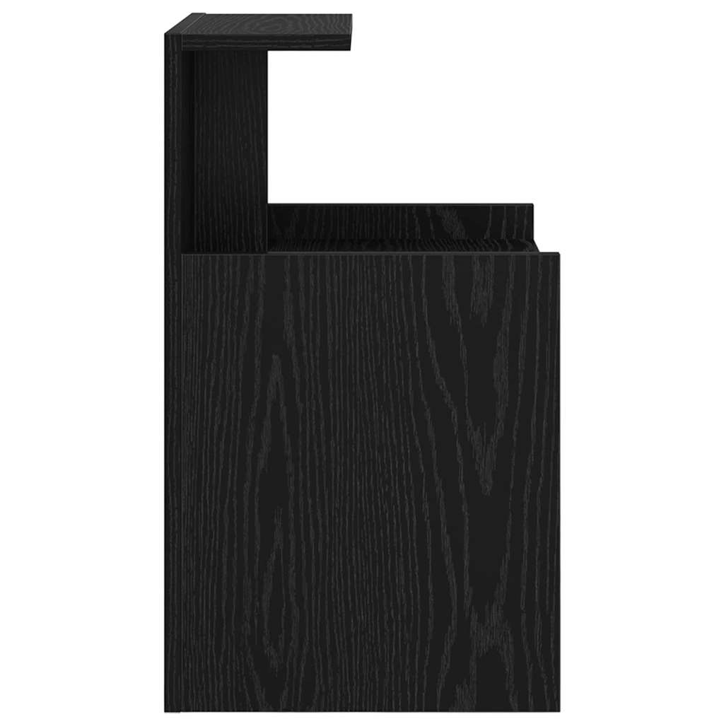 Bedside Cabinet 2 pcs Black oak 40 x 35 x 60 cm Engineered wood