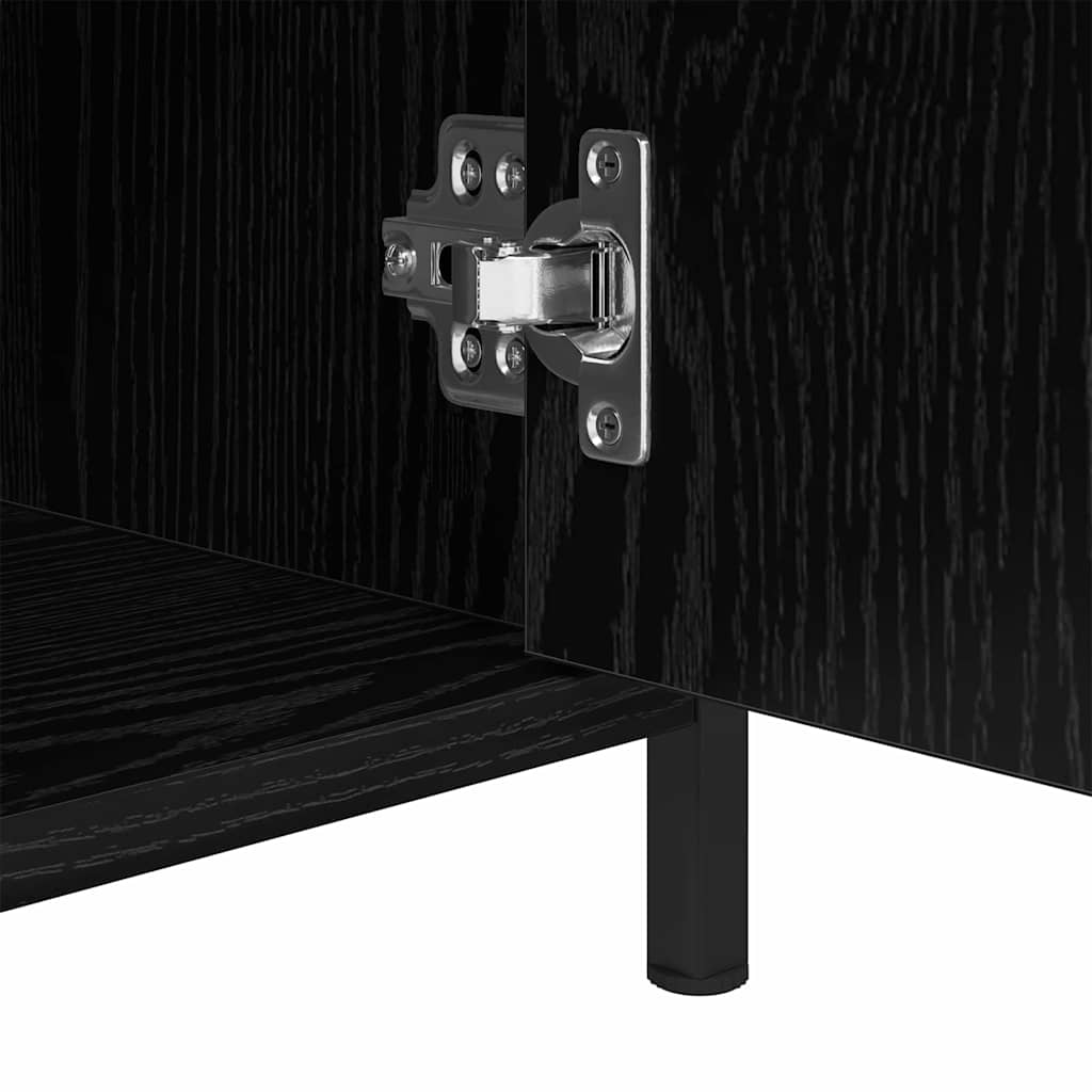Bedside Cabinet 2 pcs Black oak 40 x 42 x 60 cm Engineered wood