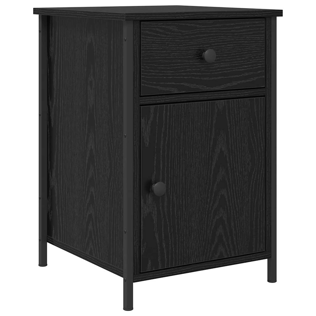 Bedside Cabinet 2 pcs Black oak 40 x 42 x 60 cm Engineered wood