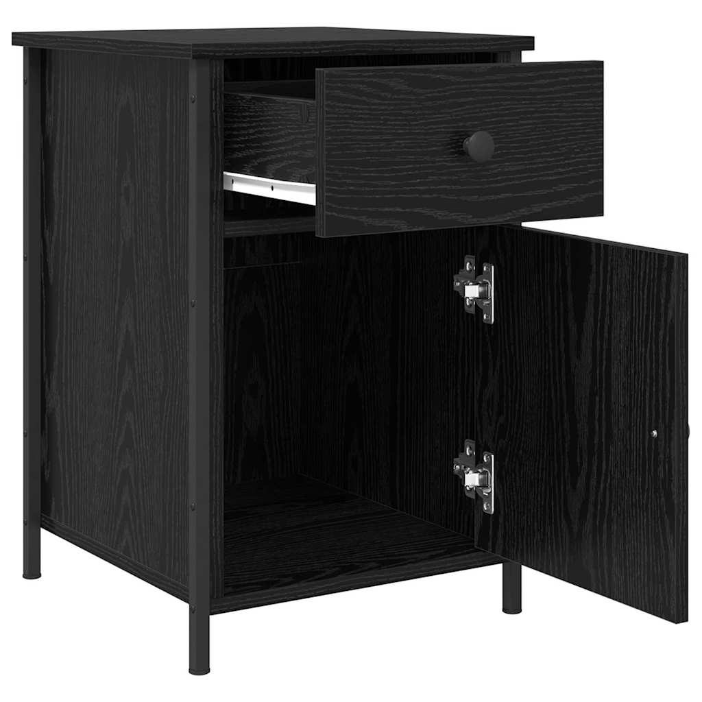 Bedside Cabinet 2 pcs Black oak 40 x 42 x 60 cm Engineered wood