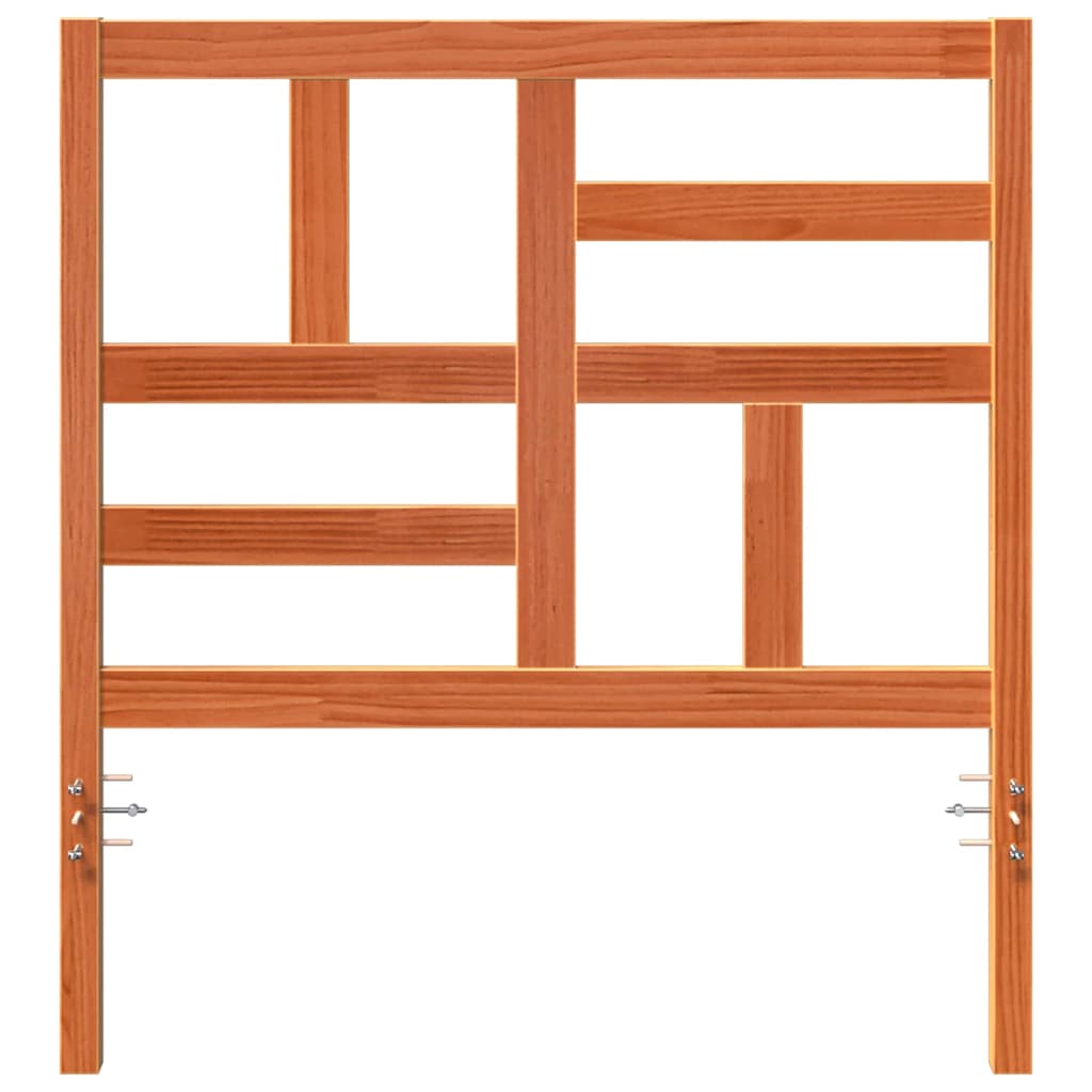 Bed Headboard Wax brown 80.5 x 4 x 104 cm Solid pine wood
