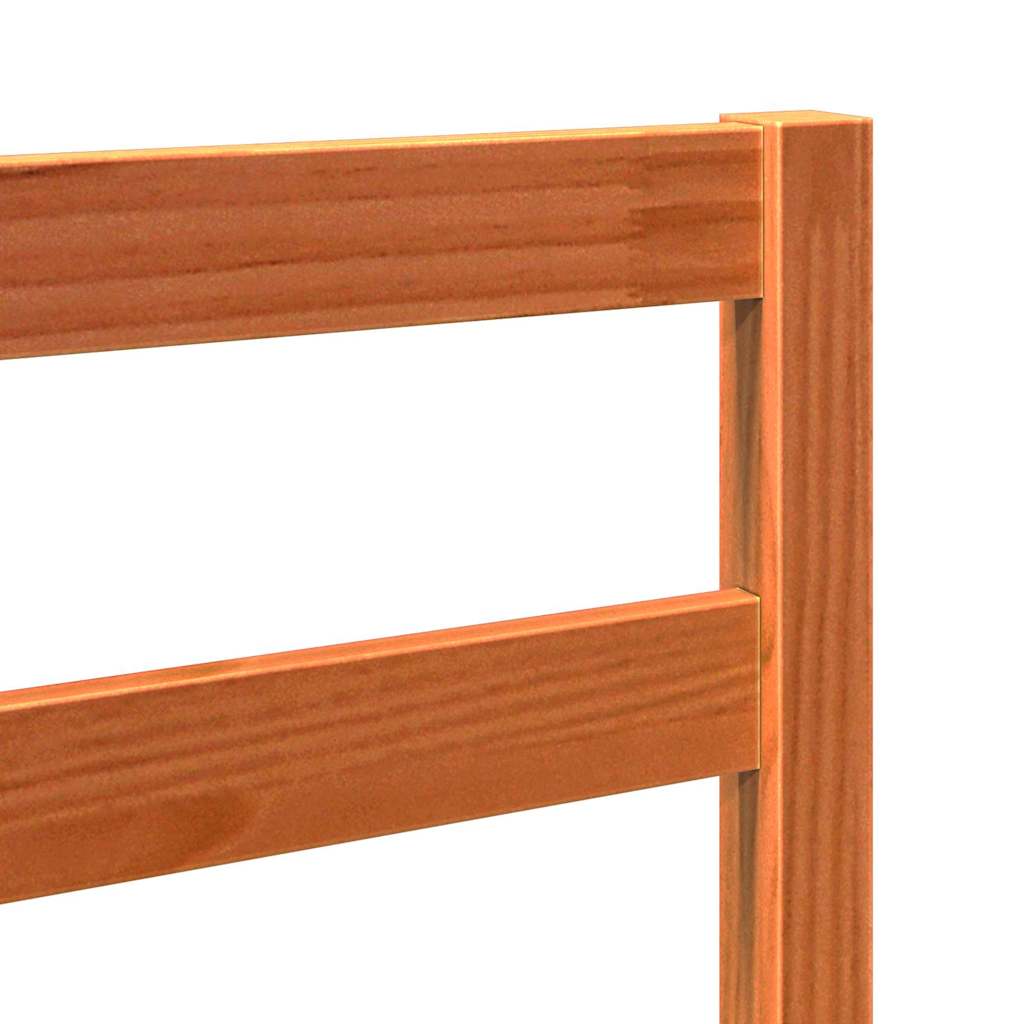 Bed Headboard Wax brown 105.5 x 4 x 104 cm Solid pine wood