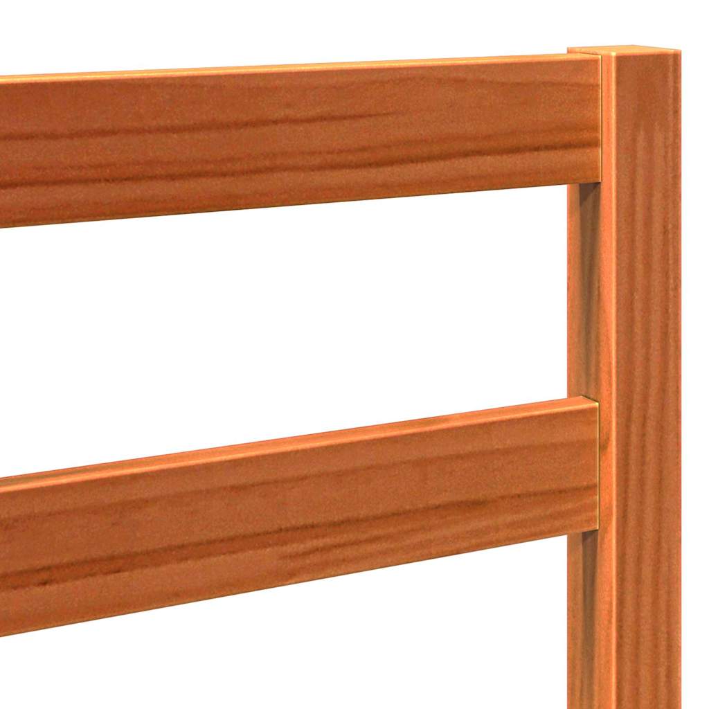 Bed Headboard Wax brown 145.5 x 4 x 104 cm Solid pine wood