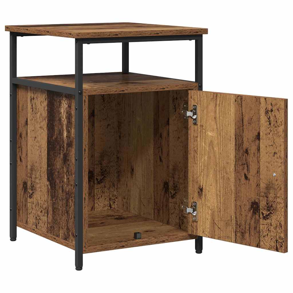 Bedside Cabinet 2 pcs Old wood Engineered Wood