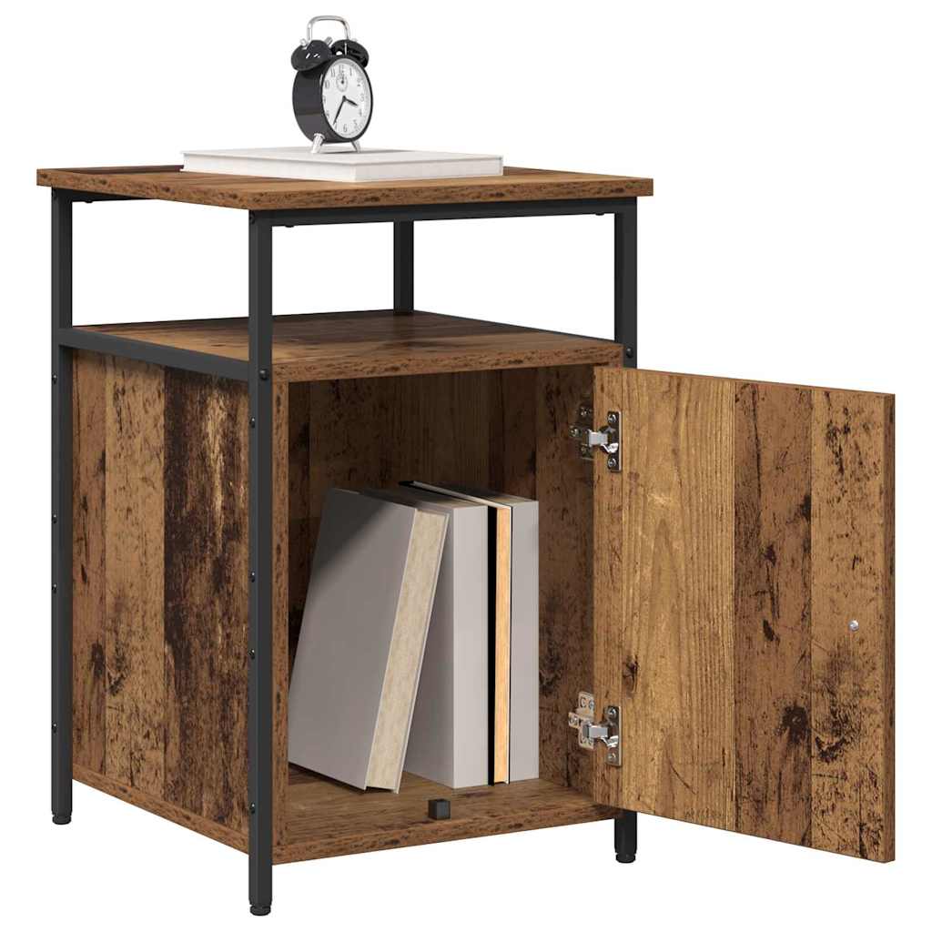 Bedside Cabinet 2 pcs Old wood Engineered Wood