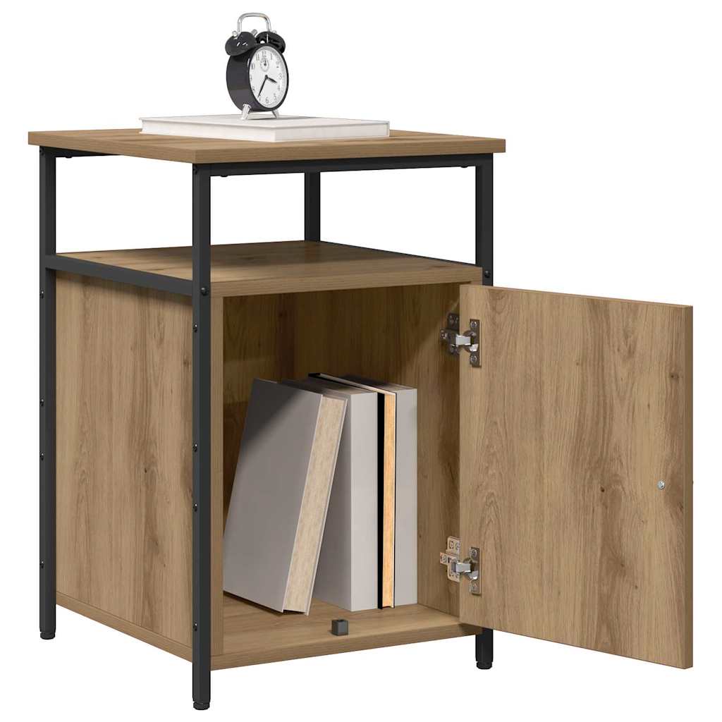 Bedside Cabinet 2 pcs Artisan oak Engineered Wood