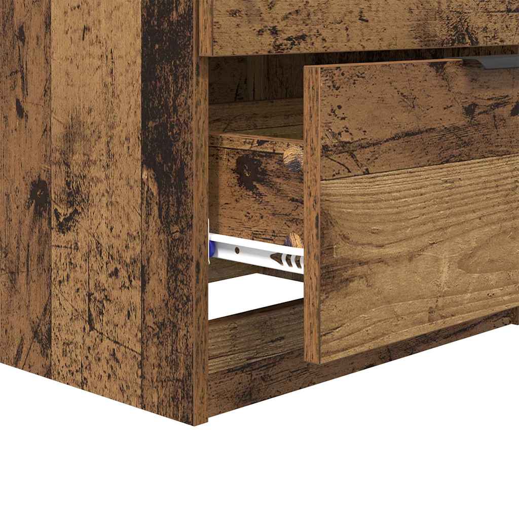 Bedside Cabinet 2 pcs Old wood 45 x 39 x 50 cm Engineered wood