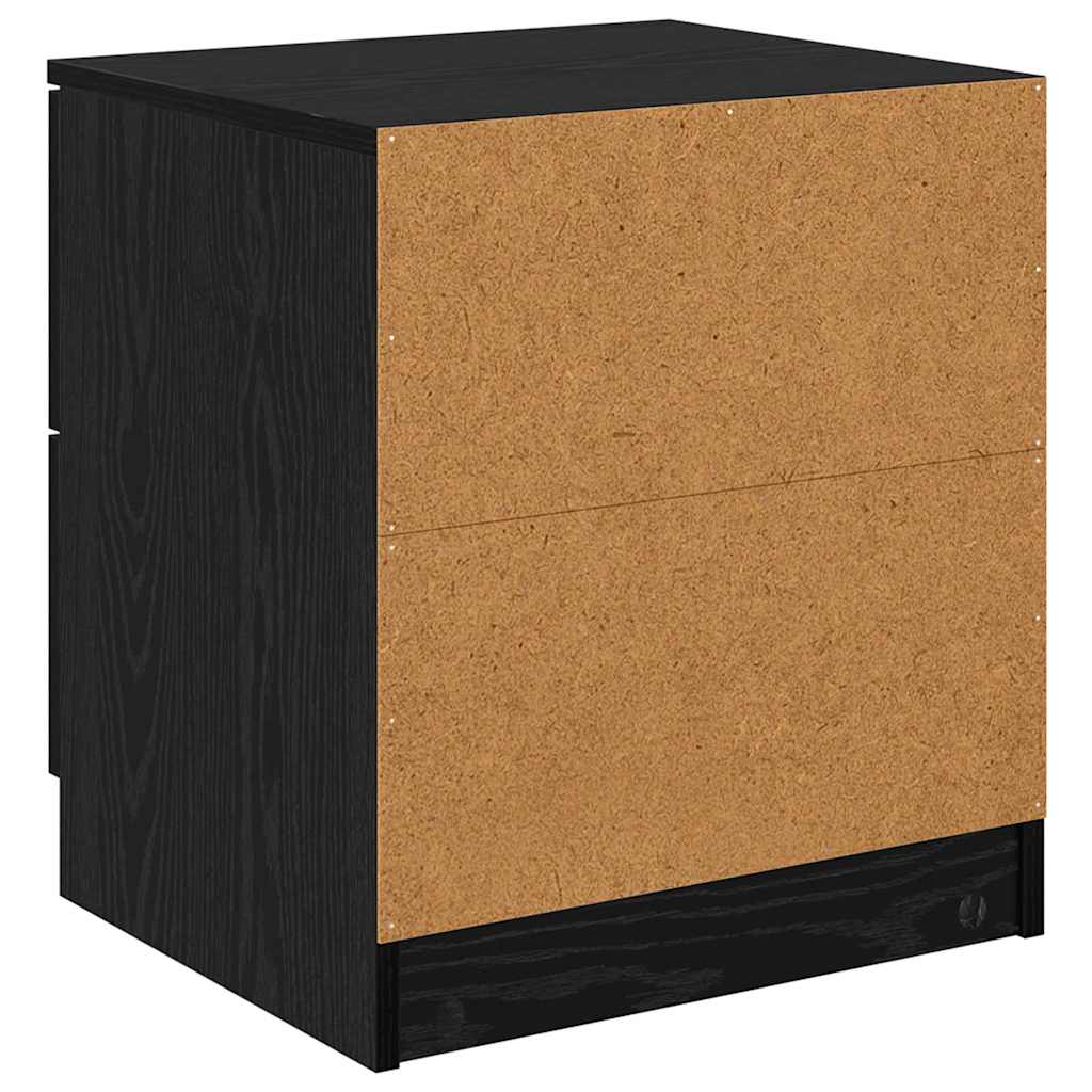 Bedside Cabinet 2 pcs Black oak 45 x 39 x 50 cm Engineered wood