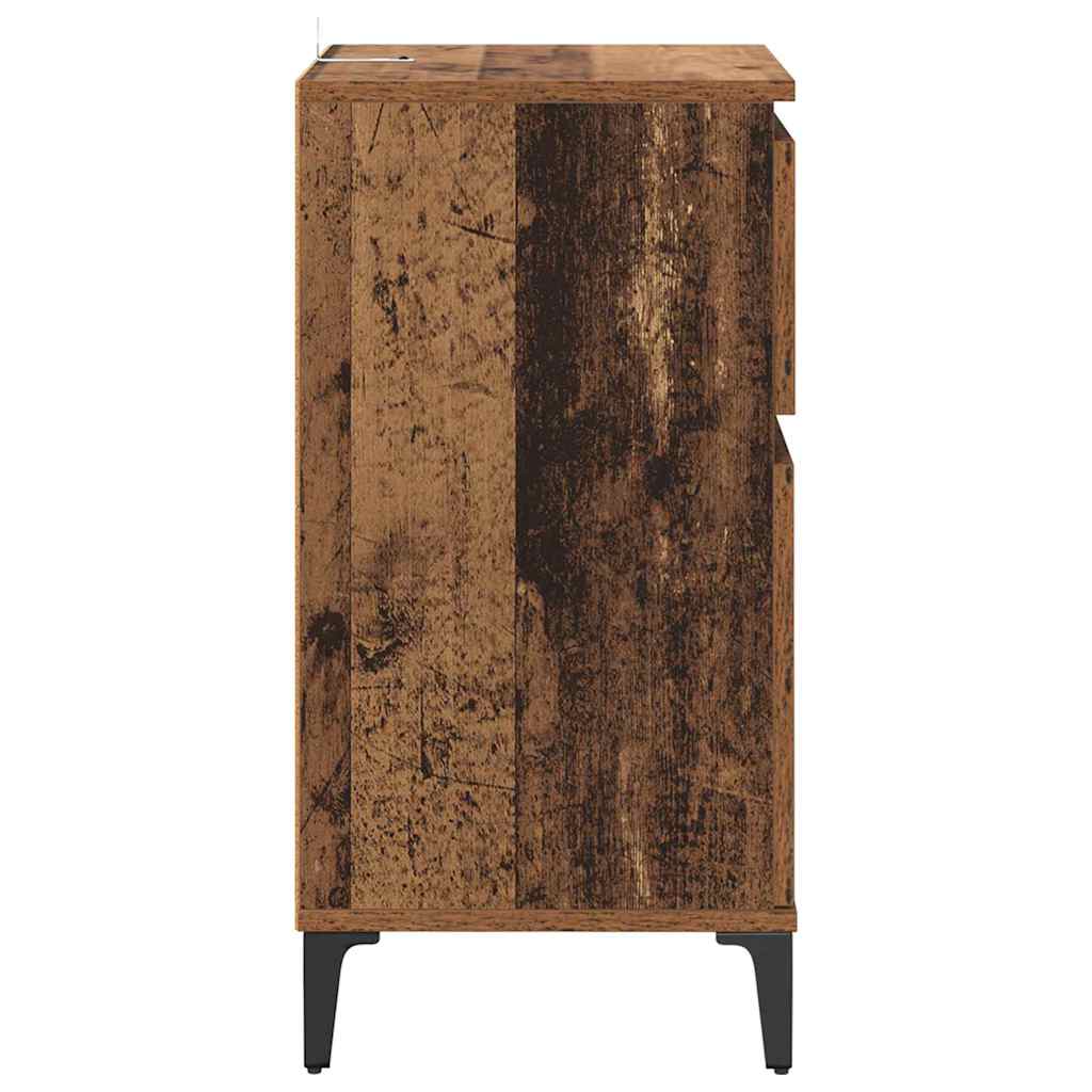 Bedside Cabinet 2 pcs Old wood 40 x 35 x 70 cm Engineered wood