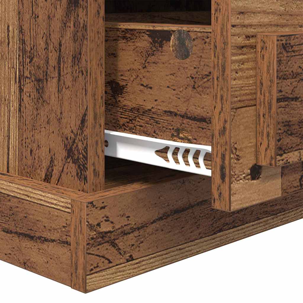 Bedside Cabinet 2 pcs Old wood 43 x 36 x 60 cm Engineered wood