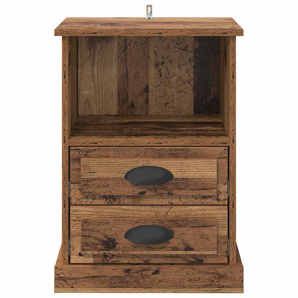 Bedside Cabinet 2 pcs Old wood 43 x 36 x 60 cm Engineered wood