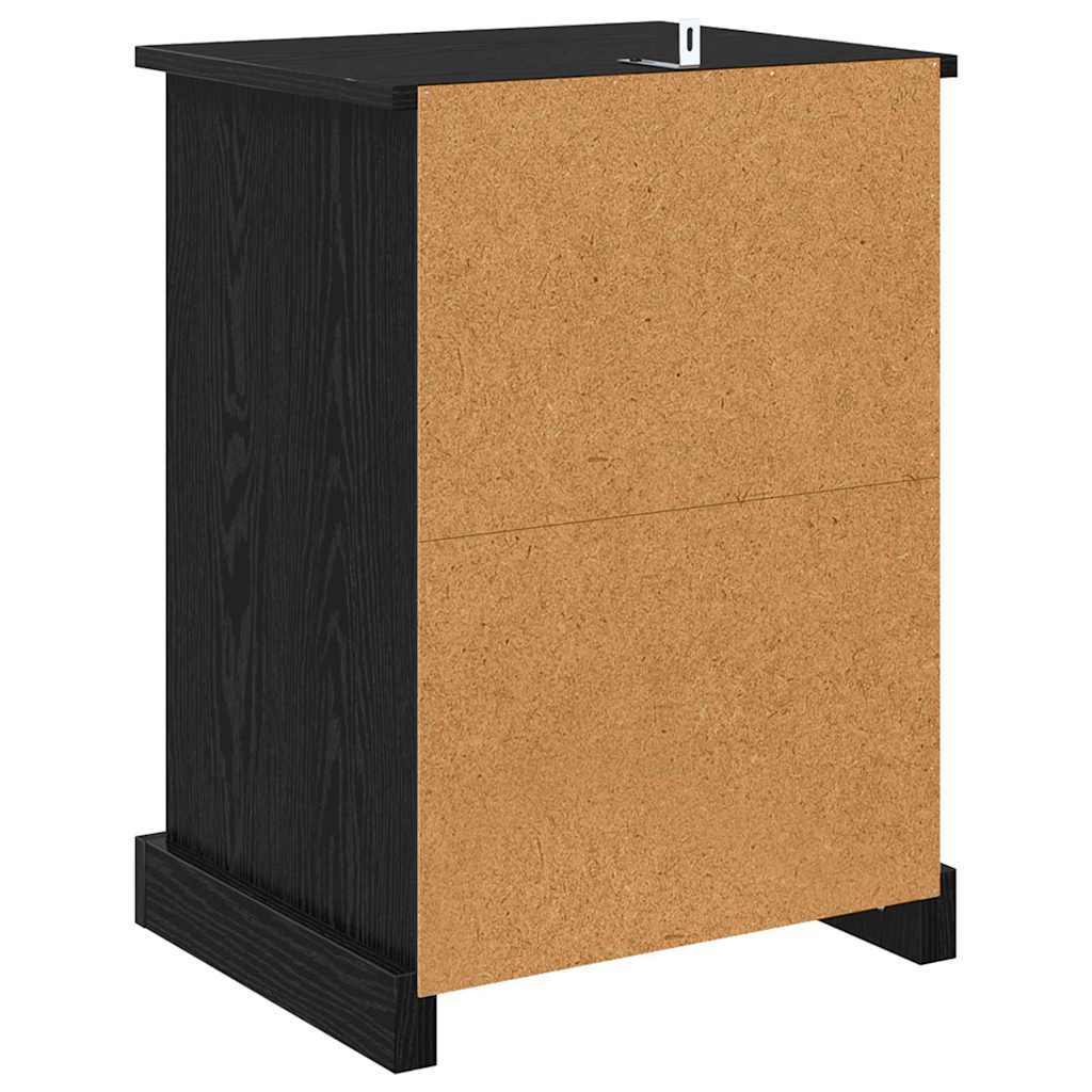 Bedside Cabinet 2 pcs Black oak 43 x 36 x 60 cm Engineered wood