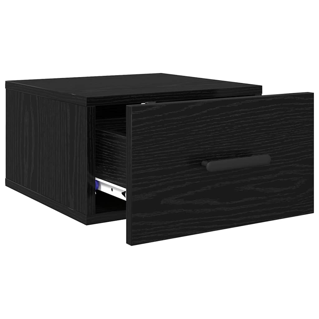Bedside Cabinet 2 pcs Black oak 35 x 35 x 20 cm Engineered wood