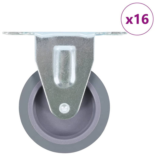 16 pcs Fixed Casters 75 mm