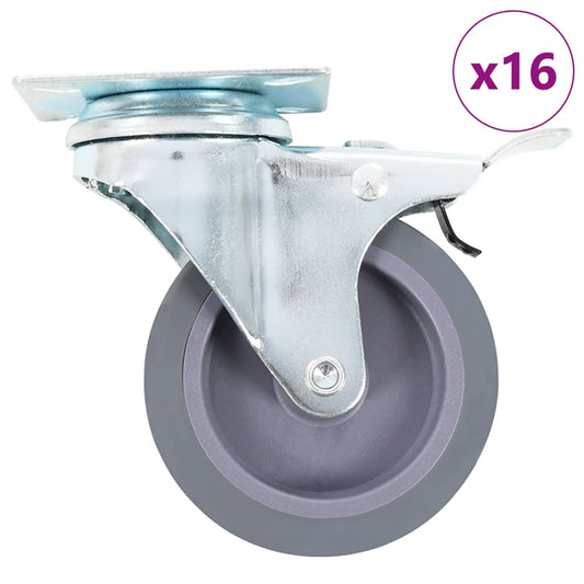 16 pcs Swivel Casters 75 mm