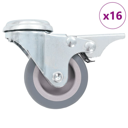 16 pcs Bolt Hole Swivel Casters 50 mm