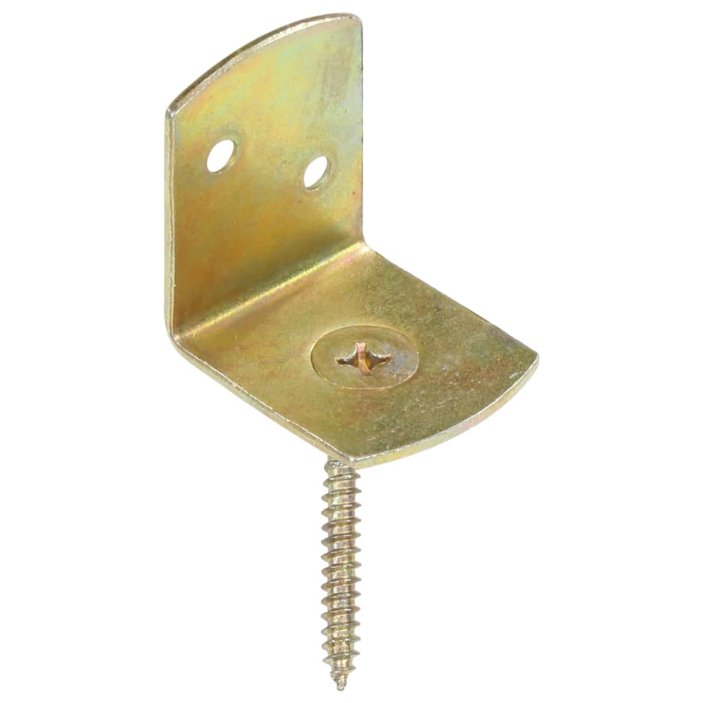 Fence Panel Brackets 24 pcs L Shaped Galvanised Metal