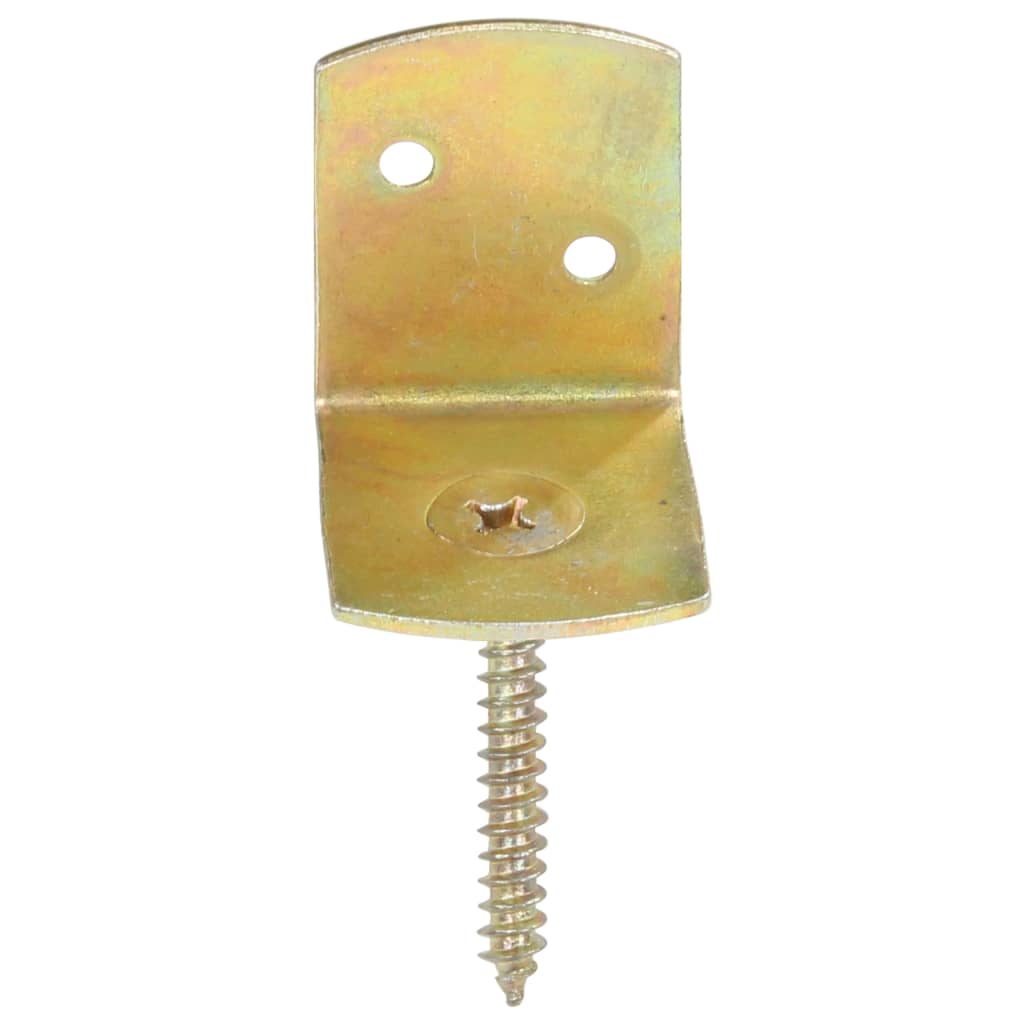 Fence Panel Brackets 24 pcs L Shaped Galvanised Metal