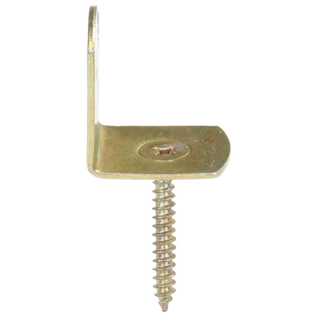 Fence Panel Brackets 24 pcs L Shaped Galvanised Metal