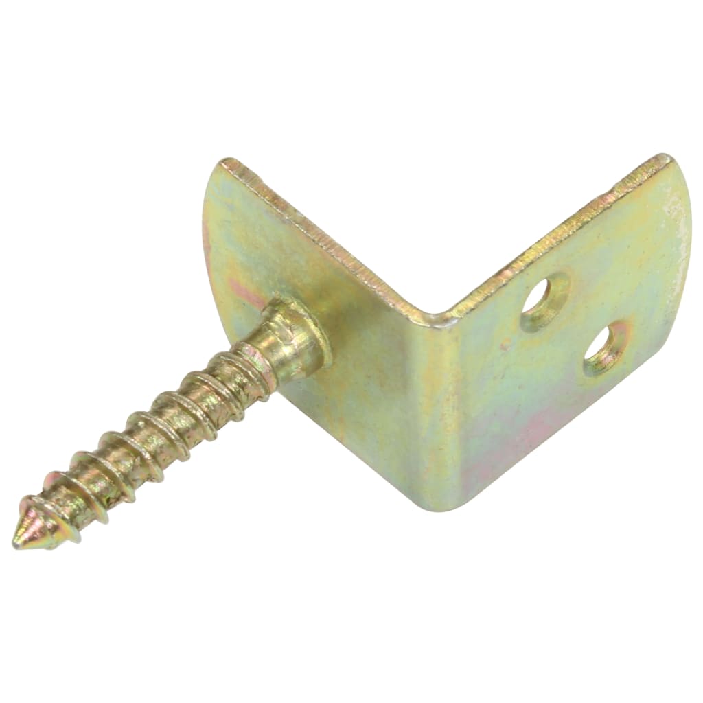 Fence Panel Brackets 24 pcs L Shaped Galvanised Metal