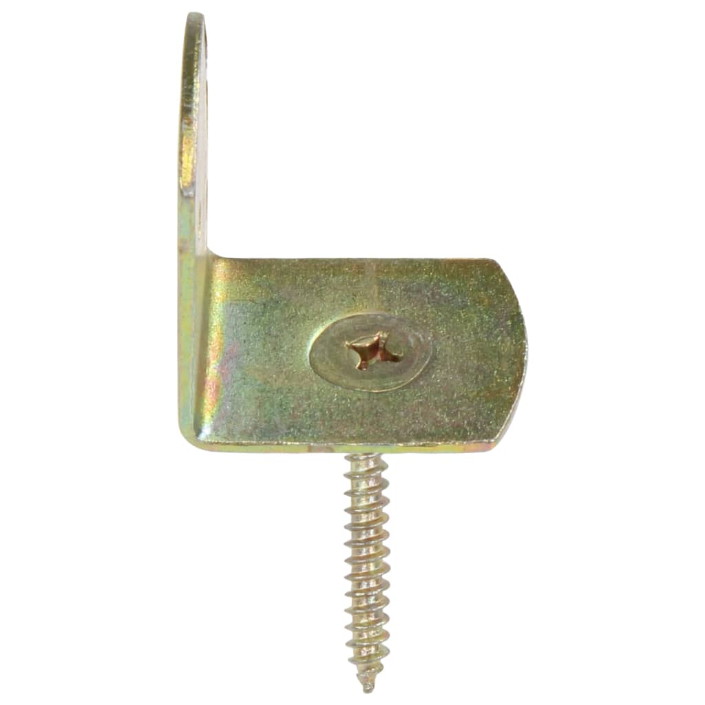 Fence Panel Brackets 24 pcs L Shaped Galvanised Metal