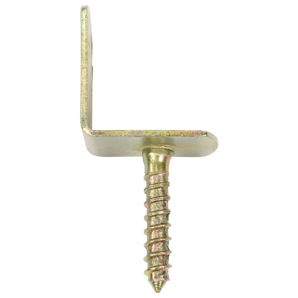 Fence Panel Brackets 24 pcs L Shaped Galvanised Metal