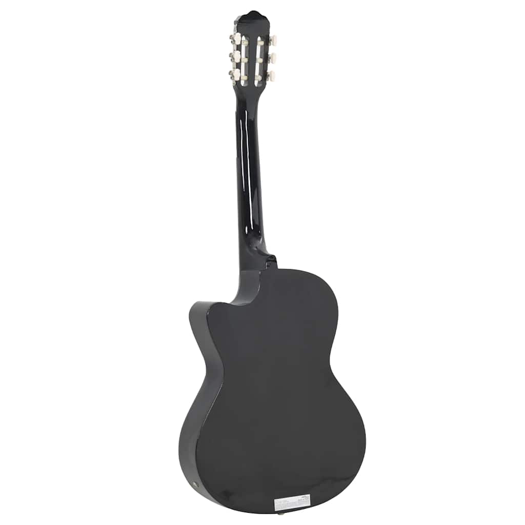 12 Piece Western Guitar Set with Equalizer and 6 Strings Black