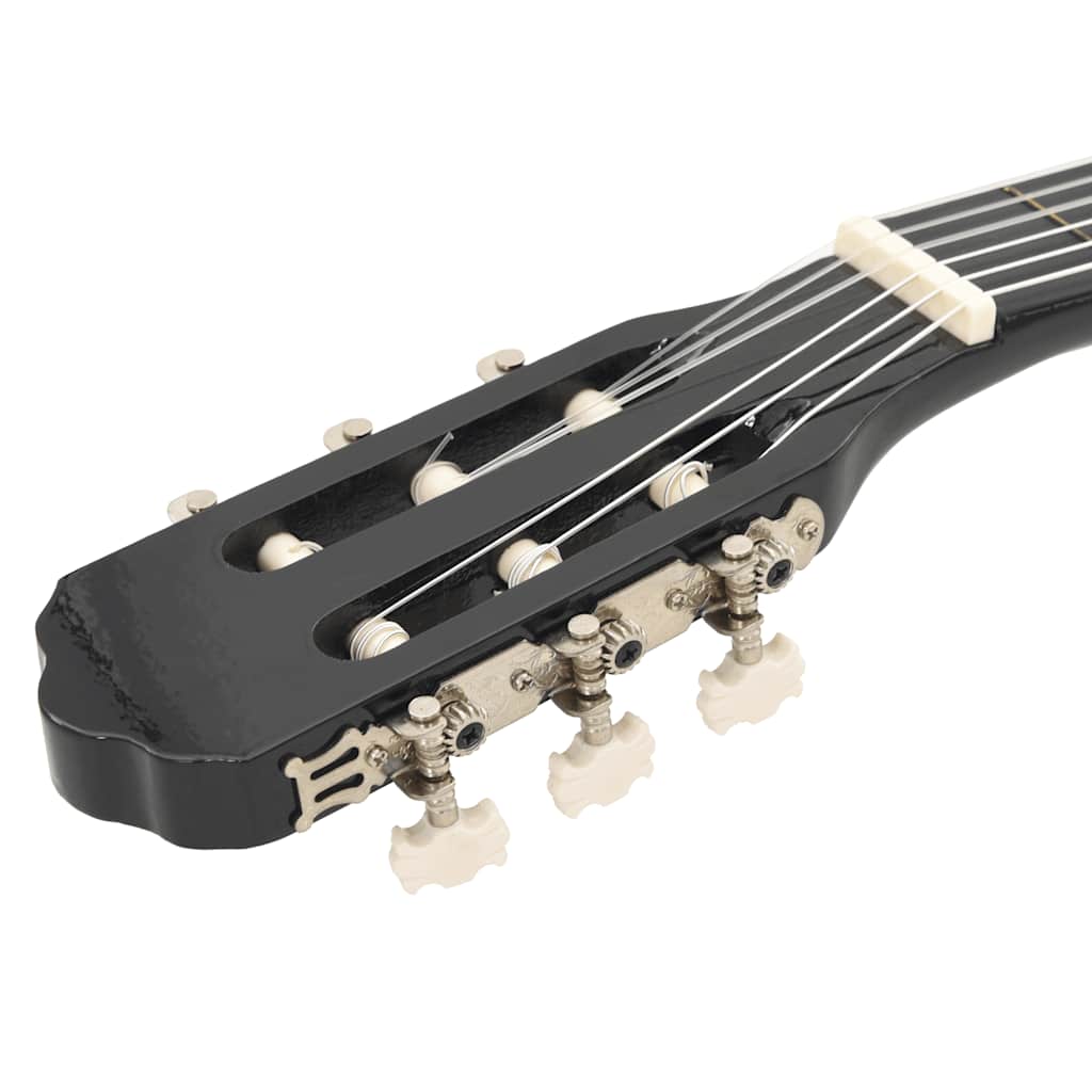 12 Piece Western Guitar Set with Equalizer and 6 Strings Black