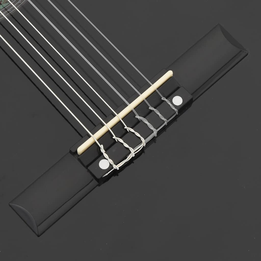 12 Piece Western Guitar Set with Equalizer and 6 Strings Black