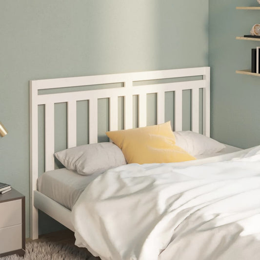 Bed Headboard White 166x4x100 cm Solid Wood Pine