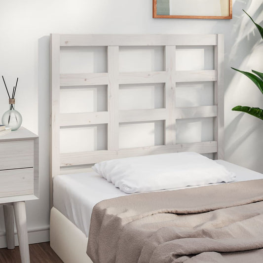 Bed Headboard White 105.5x4x100 cm Solid Wood Pine