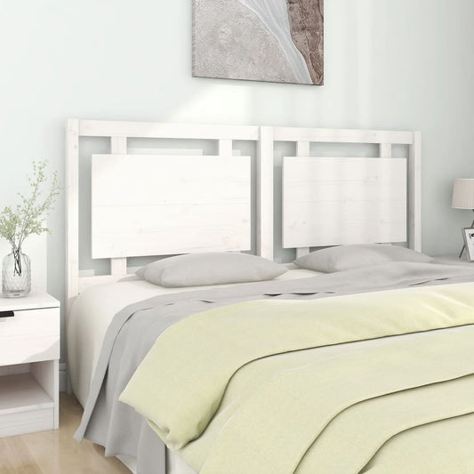 Bed Headboard White 165.5x4x100 cm Solid Pine Wood