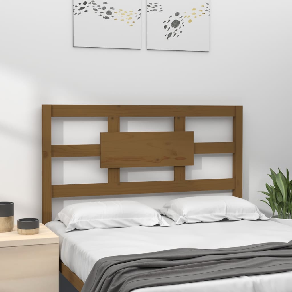 Bed Headboard Honey Brown 95.5x4x100 cm Solid Wood Pine