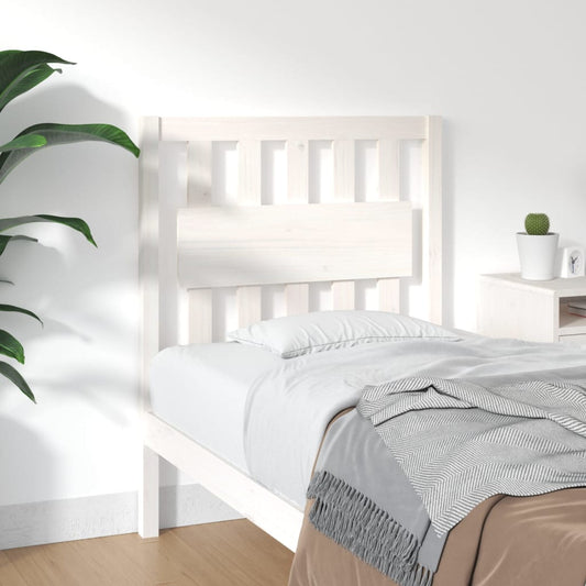 Bed Headboard White 80.5x4x100 cm Solid Wood Pine
