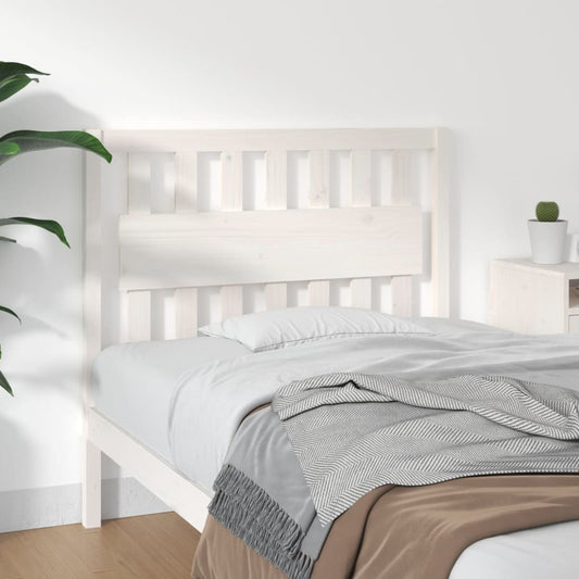 Bed Headboard White 105.5x4x100 cm Solid Wood Pine