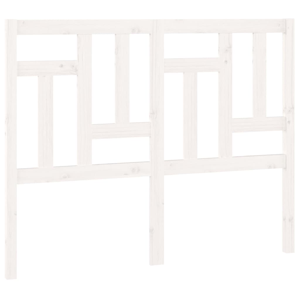Bed Headboard White 205.5x4x100 cm Solid Wood Pine