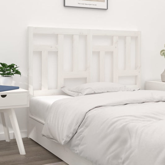 Bed Headboard White 205.5x4x100 cm Solid Wood Pine