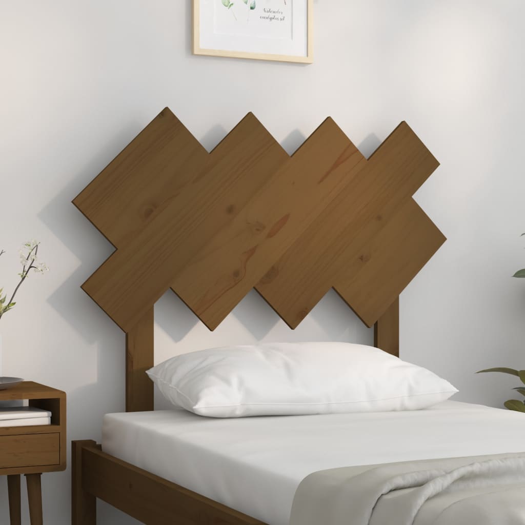 Bed Headboard Honey Brown 92x3x81 cm Solid Wood Pine
