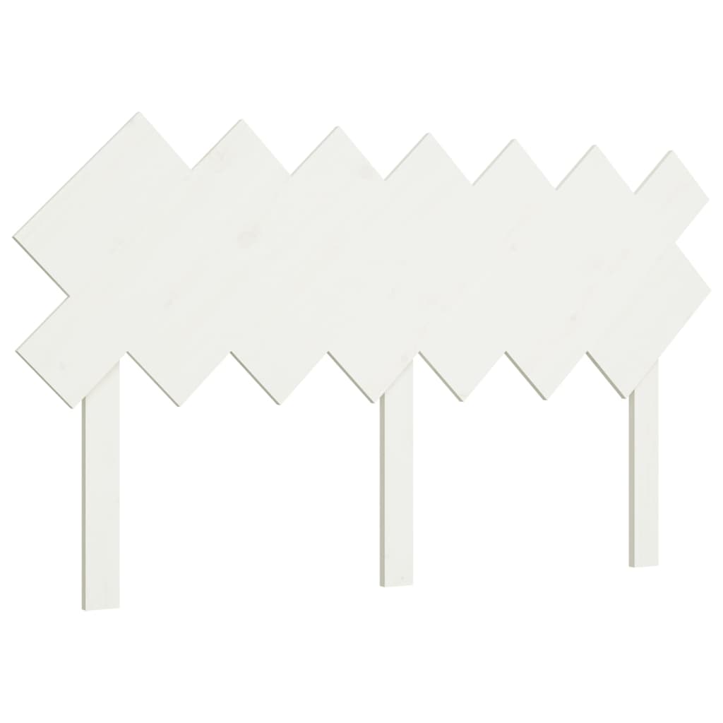 Bed Headboard White 151.5x3x81 cm Solid Wood Pine