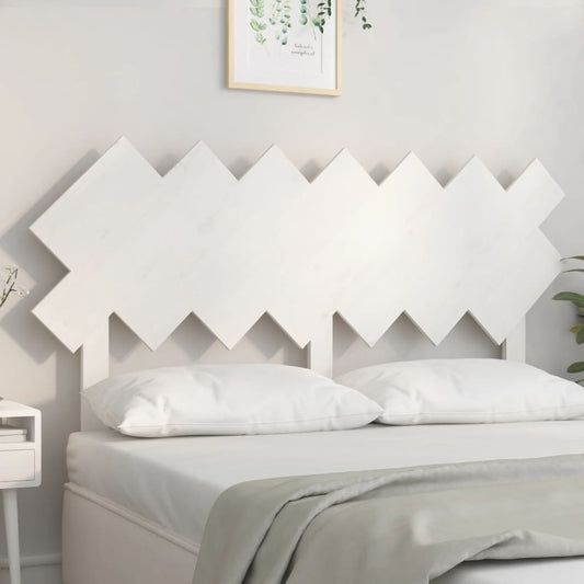 Bed Headboard White 151.5x3x81 cm Solid Wood Pine