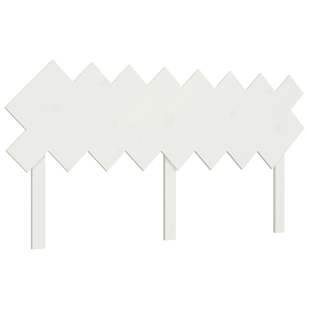 Bed Headboard White 159.5x3x80.5 cm Solid Wood Pine
