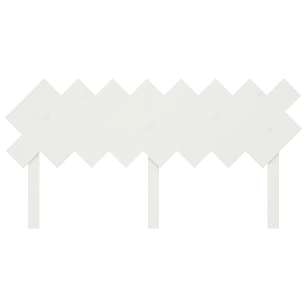 Bed Headboard White 159.5x3x80.5 cm Solid Wood Pine