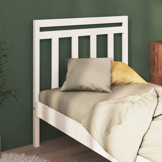 Bed Headboard White 95x4x100 cm Solid Wood Pine