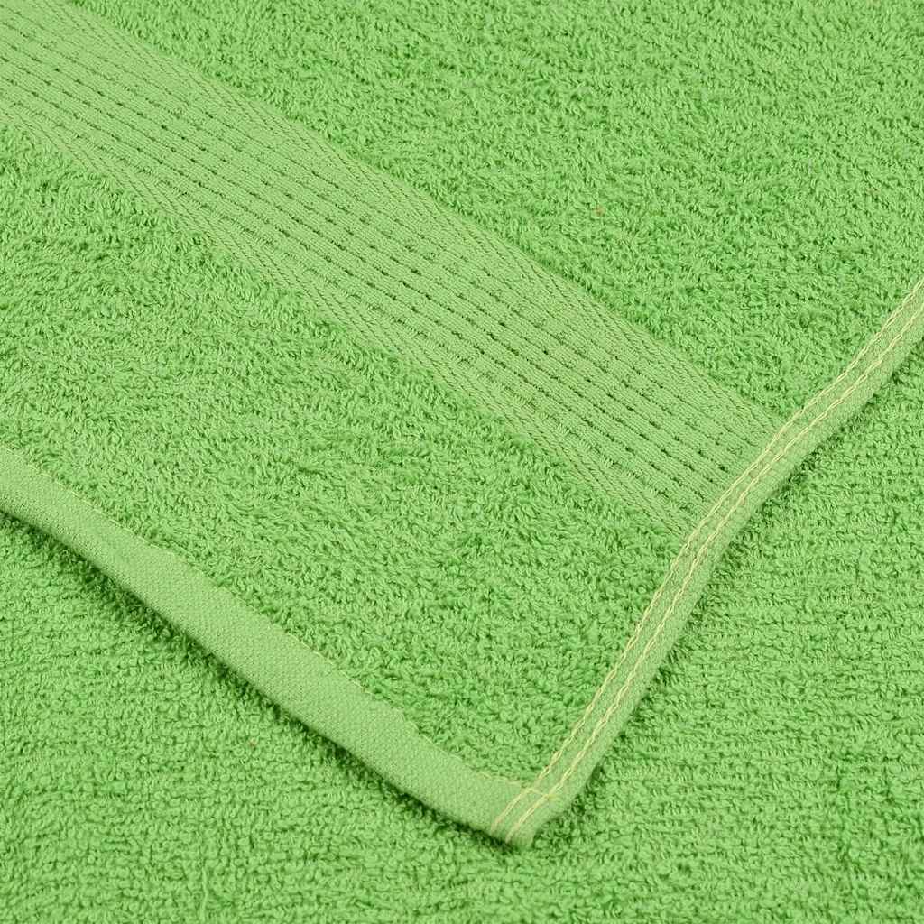 12 Piece Towel Set Apple Green 360 gsm 100% Cotton