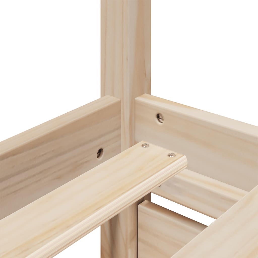 Bed with Drawers and Mattress 140x200 cm Solid Wood Pine