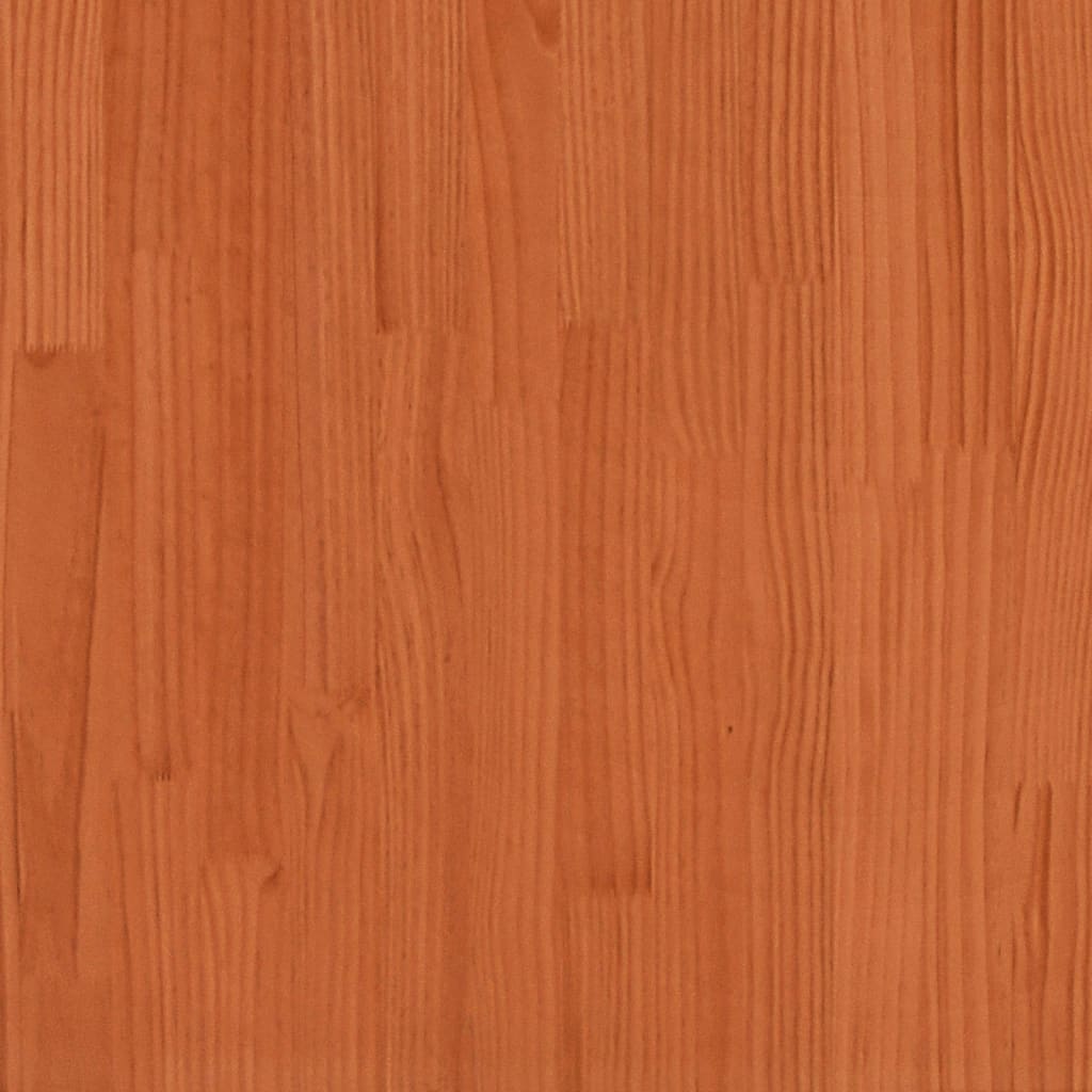 Bed with Mattress Wax Brown 140x200 cm Solid Wood Pine