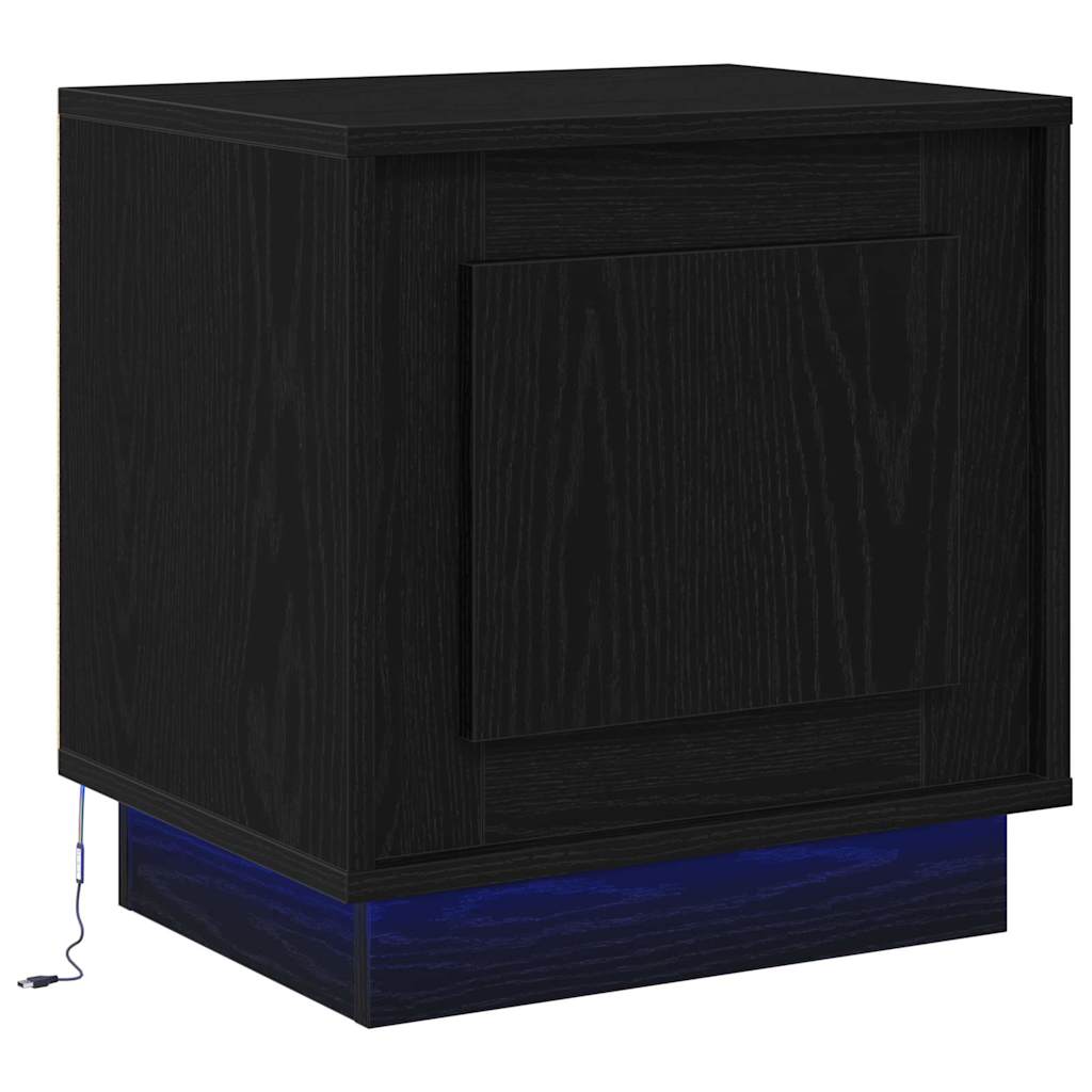 Bedside Cabinet 2 pcs Black 44 x 34.5 x 45 cm Engineered wood